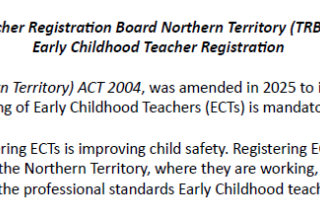 Early Childhood Teacher Registration